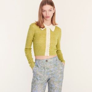 Cassi Namoda X J.Crew limited-edition collared cardigan sweater